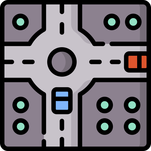 Roundabout Special Lineal color icon