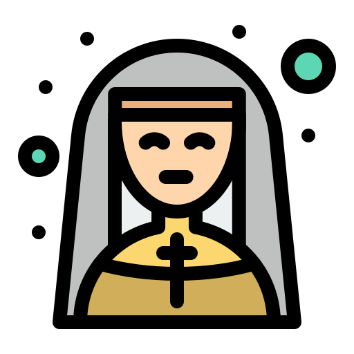siostra zakonna Flatart Icons Lineal Color ikona