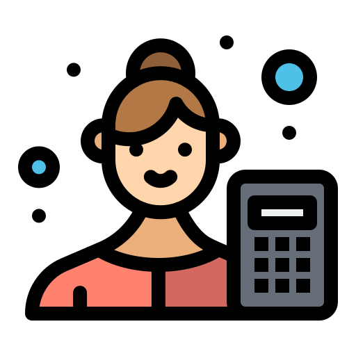 accountant Flatart Icons Lineal Color icoon