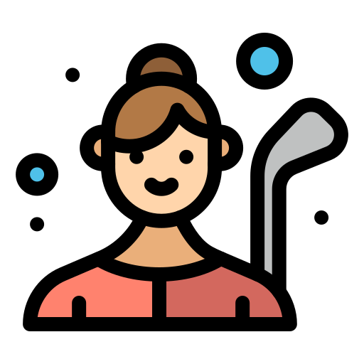 golfista Flatart Icons Lineal Color ikona