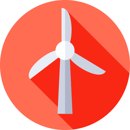 turbina wiatrowa Flat Circular Flat ikona