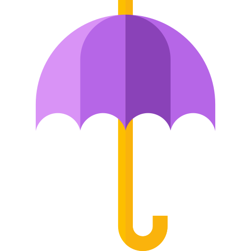 paraplu Basic Straight Flat icoon