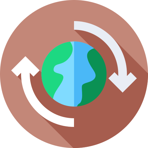 weltweit Flat Circular Flat icon