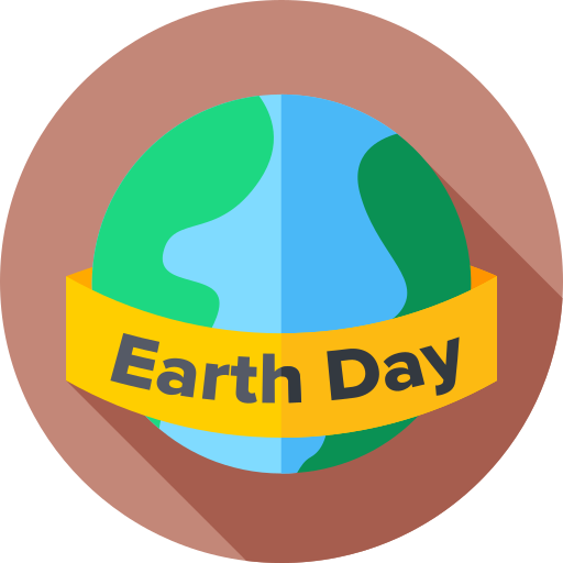 dag van de aarde Flat Circular Flat icoon