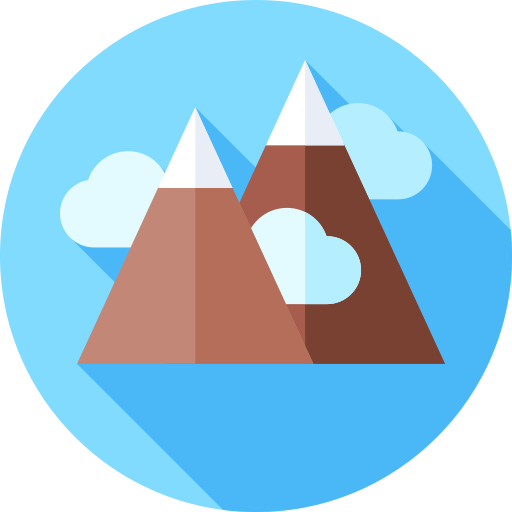 montagna Flat Circular Flat icona