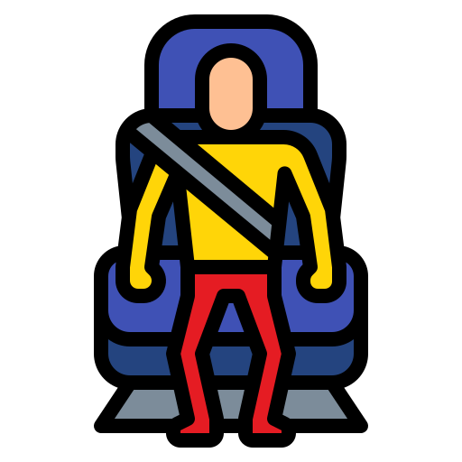 siedzenie samochodowe Generic Outline Color ikona