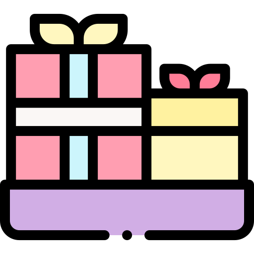 Gift Detailed Rounded Lineal color icon