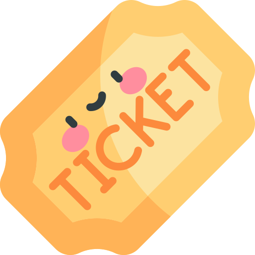 Ticket Kawaii Flat icon