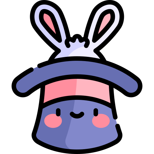 Magic hat Kawaii Lineal color icon