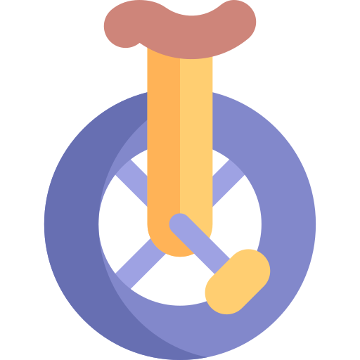 Unicycle Kawaii Flat icon