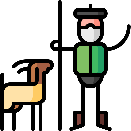 羊飼い Puppet Characters Lineal Color icon