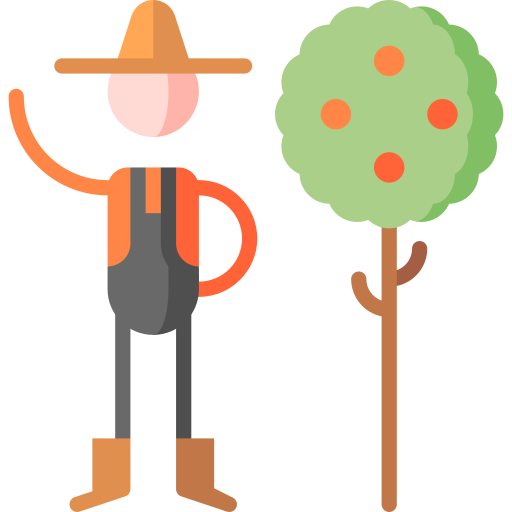 과일 나무 Puppet Characters Flat icon
