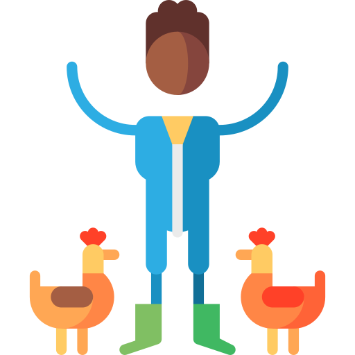 Poultry Puppet Characters Flat icon