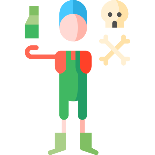 Pesticide Puppet Characters Flat icon