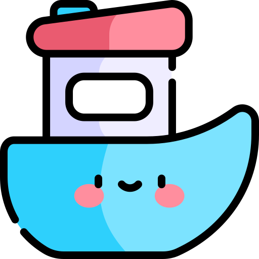 Лодка-игрушка Kawaii Lineal color иконка