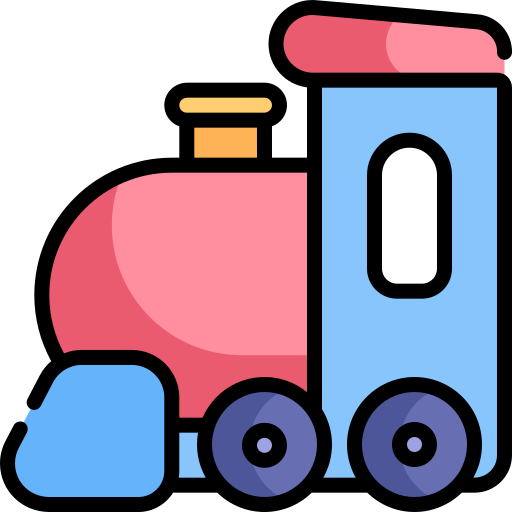 trein speelgoed Kawaii Lineal color icoon