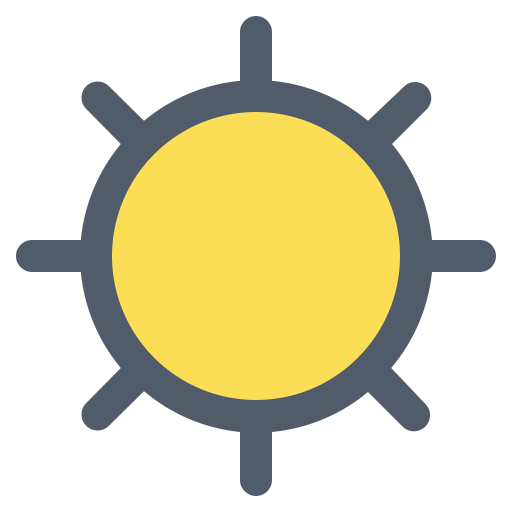 太陽 Generic Outline Color icon