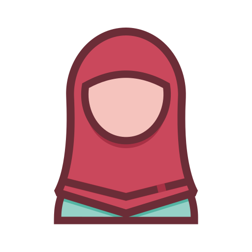 hijab Generic Outline Color icono
