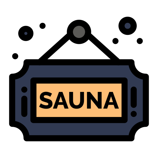 Sauna Flatart Icons Lineal Color icon