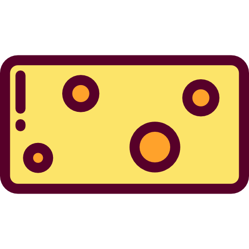 Cheese Detailed Rounded Lineal color icon