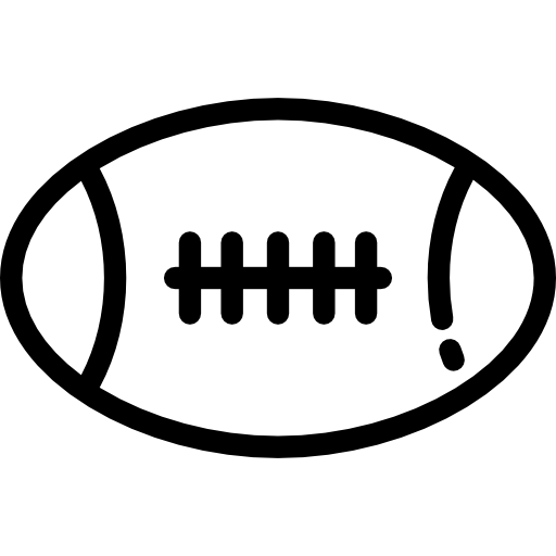 futbol amerykański Detailed Rounded Lineal ikona