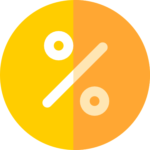 Percentage Basic Rounded Flat icon