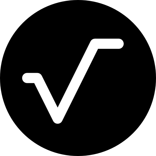 Square root Basic Rounded Filled icon