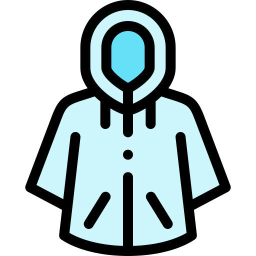 Raincoat Detailed Rounded Lineal color icon