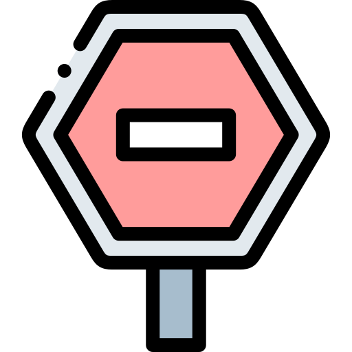 Stop sign Detailed Rounded Lineal color icon