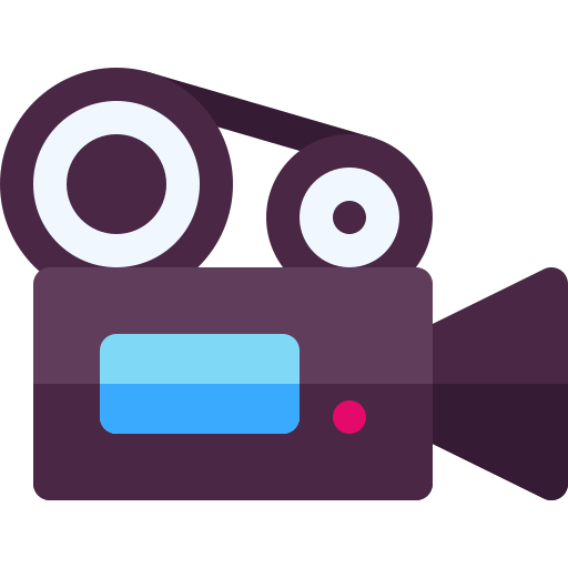 camara de video Basic Rounded Flat icono