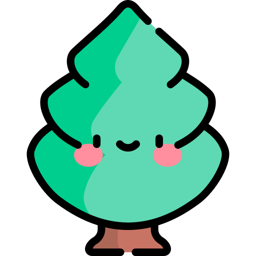 Pine Kawaii Lineal color icon