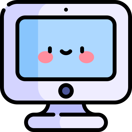 computer Kawaii Lineal color icon
