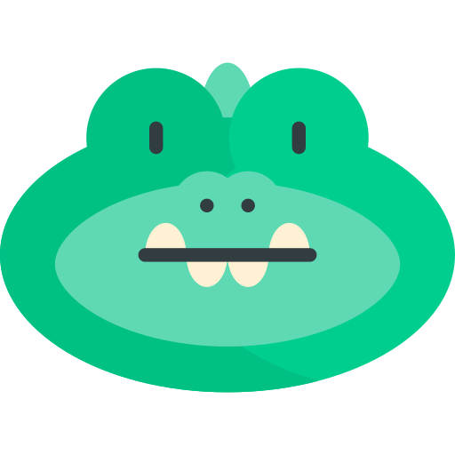cocodrilo Kawaii Flat icono