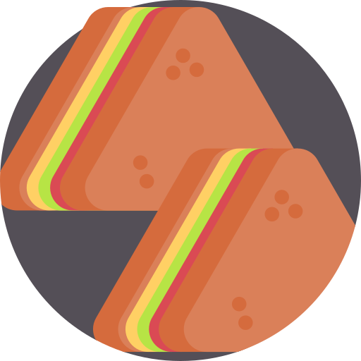 Sandwich Detailed Flat Circular Flat icon