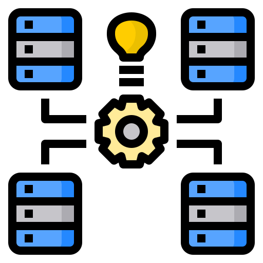 big data Phatplus Lineal Color icono