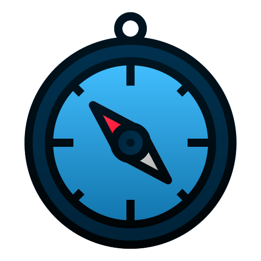 Compass Andinur Lineal Color Gradient icon