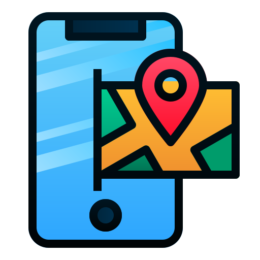 Mobile map Andinur Lineal Color Gradient icon