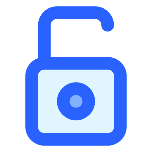 ロックを解除する Generic Blue icon