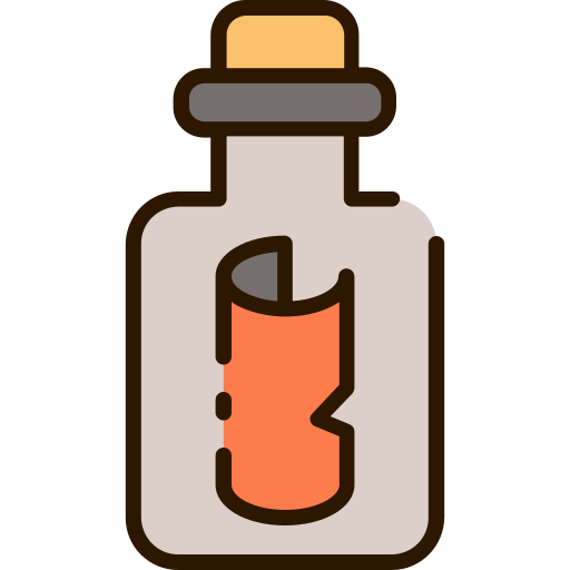 messaggio in una bottiglia Good Ware Lineal Color icona