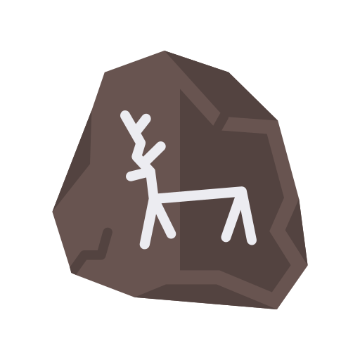 Cave painting Good Ware Flat icon