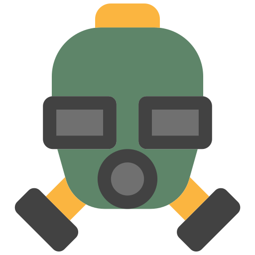 gasmasker Good Ware Flat icoon