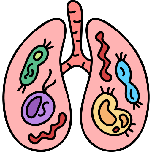 肺 Hand Drawn Color icon