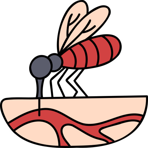 Mosquito Hand Drawn Color icon