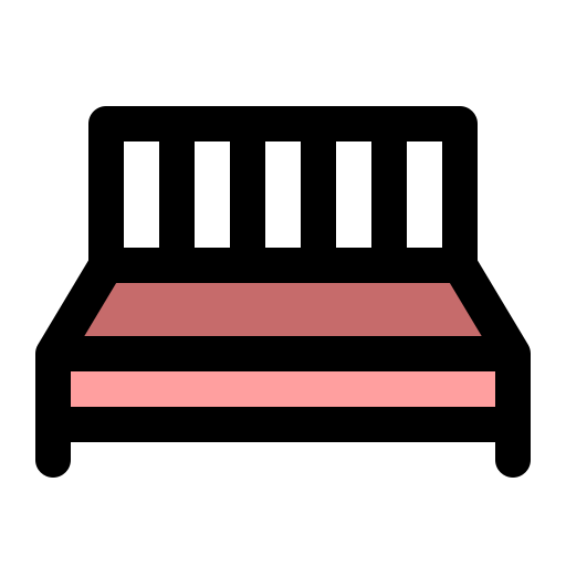 ベッド Generic Outline Color icon
