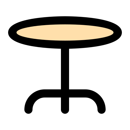 okrągły stół Generic Outline Color ikona