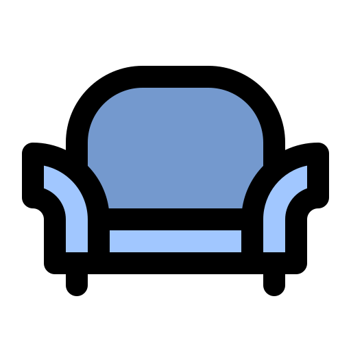 라운지 의자 Generic Outline Color icon