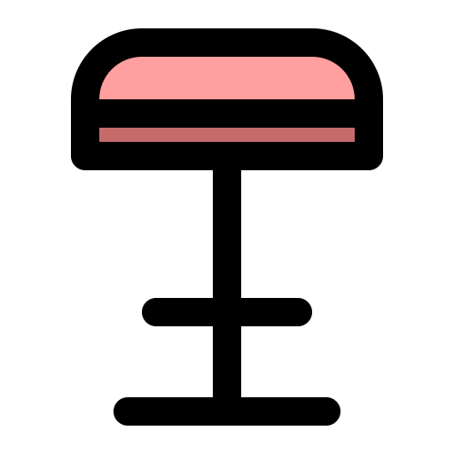 スツール Generic Outline Color icon