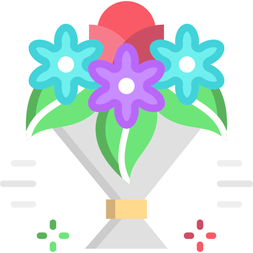 Букет цветов SBTS2018 Flat иконка
