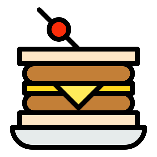Burger sandwich Generic Outline Color icon