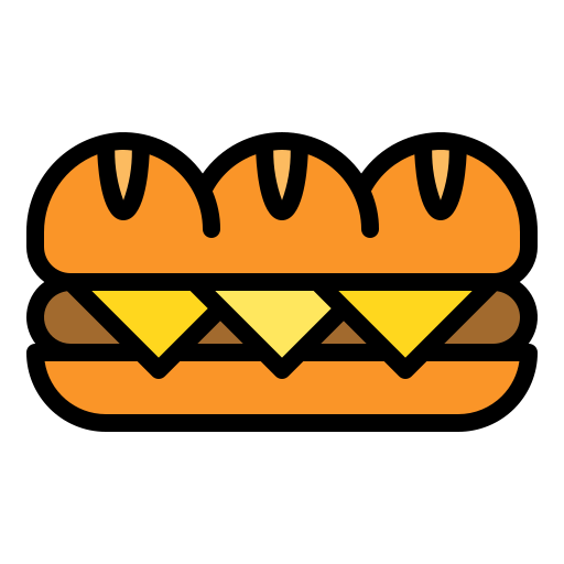 sandwich au hot-dog Generic Outline Color Icône